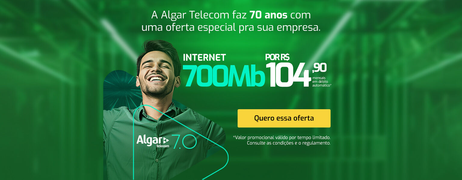  Ofertas de aniversário Algar Telecom. Aproveite essa oferta exclusiva para MEI e CNPJ.