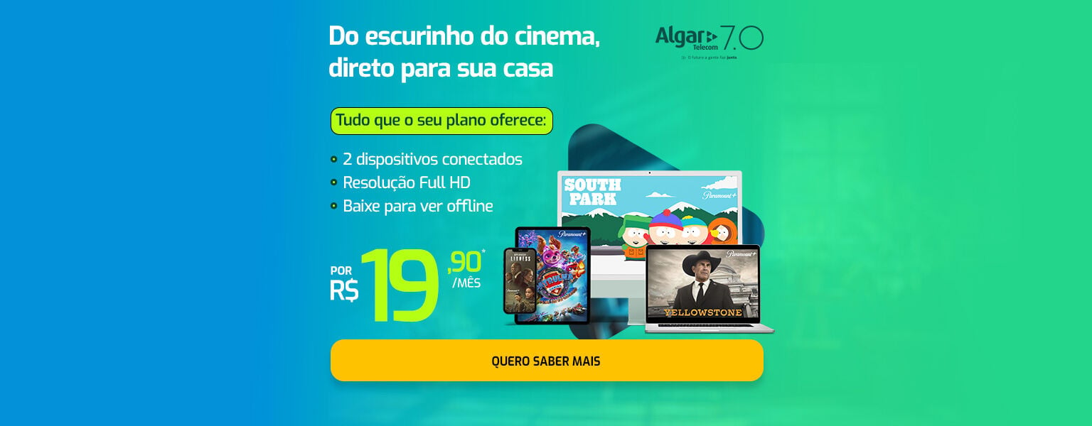 Paramount: Do escurinho do cinema, direto para sua casa. Explore o catálogo diversificado do Paramount+ e escolha o plano que melhor atende às suas necessidades de streaming! Quero saber mais.