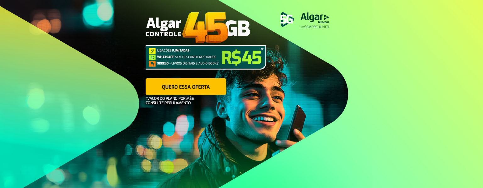 Celular 45 GB por apenas  R$ 45,00 por mês